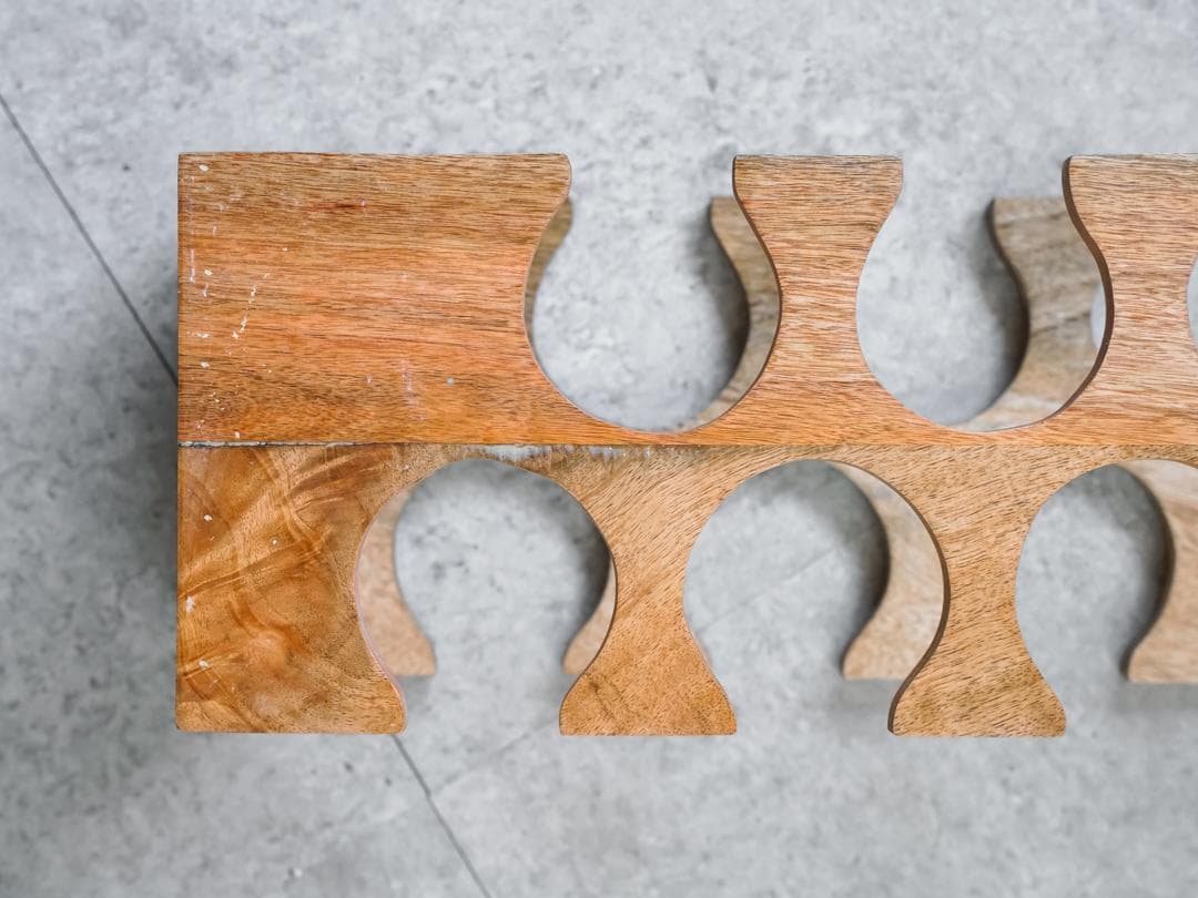 ヴィンテージ ボトルラック/収納シェルフ モダン ミッドセンチュリー