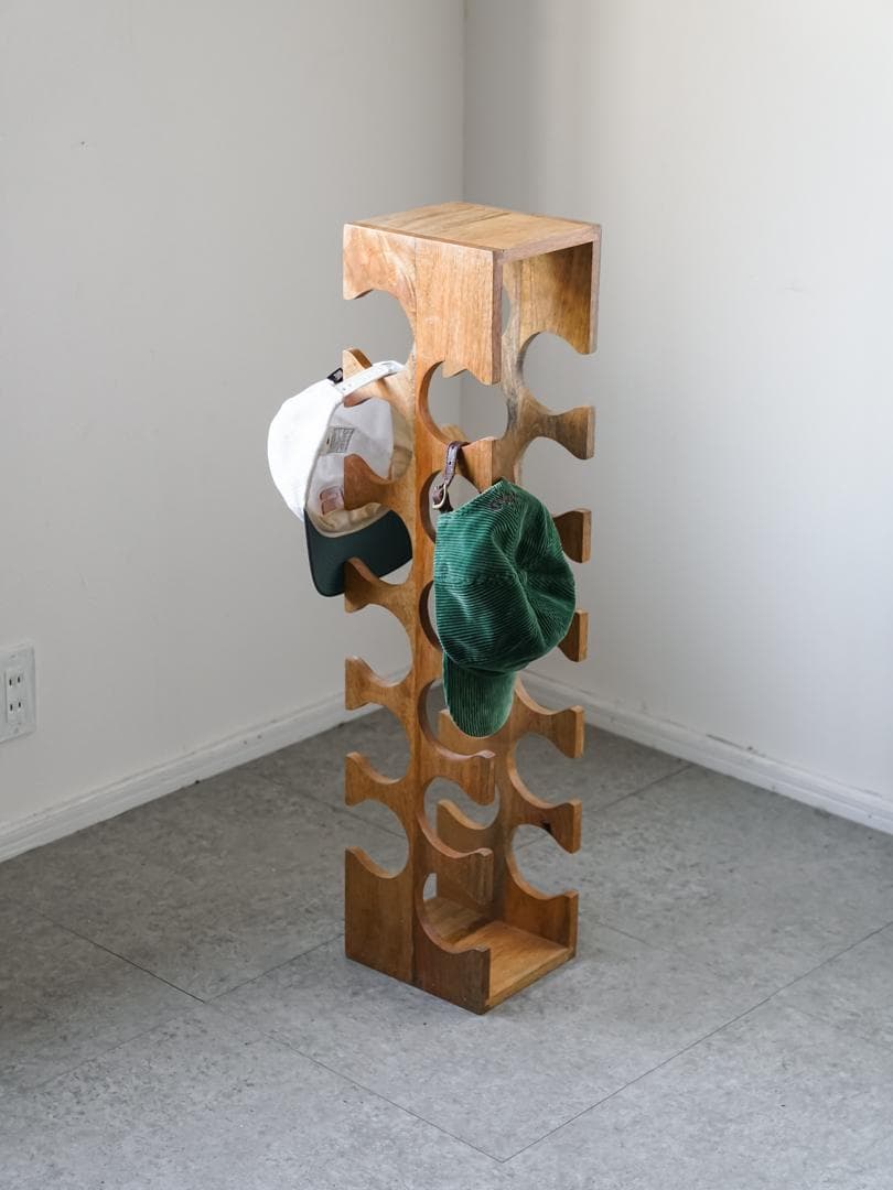 ヴィンテージ ボトルラック/収納シェルフ モダン ミッドセンチュリー