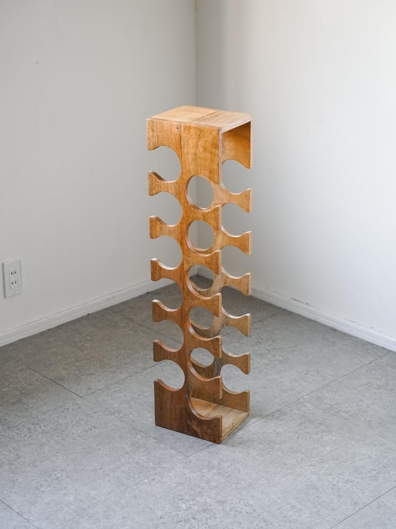 ヴィンテージ ボトルラック/収納シェルフ モダン ミッドセンチュリー