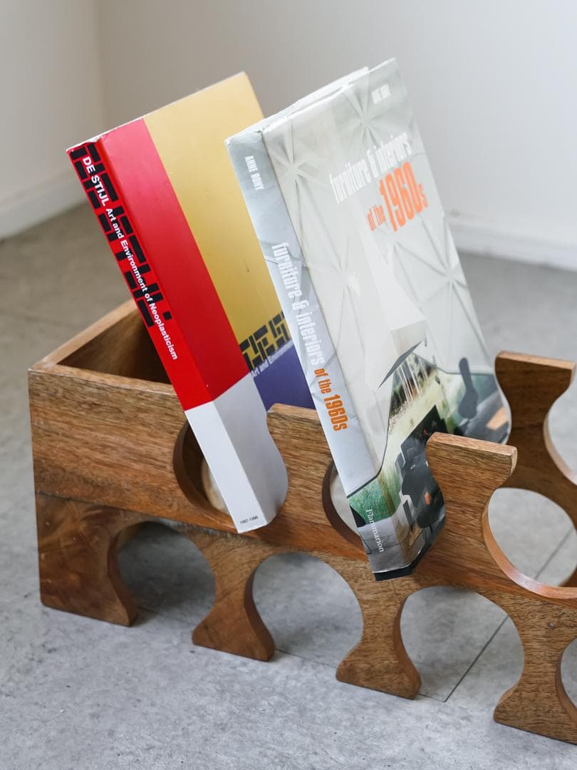 ヴィンテージ ボトルラック/収納シェルフ モダン ミッドセンチュリー