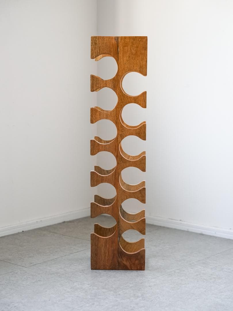 ヴィンテージ ボトルラック/収納シェルフ モダン ミッドセンチュリー