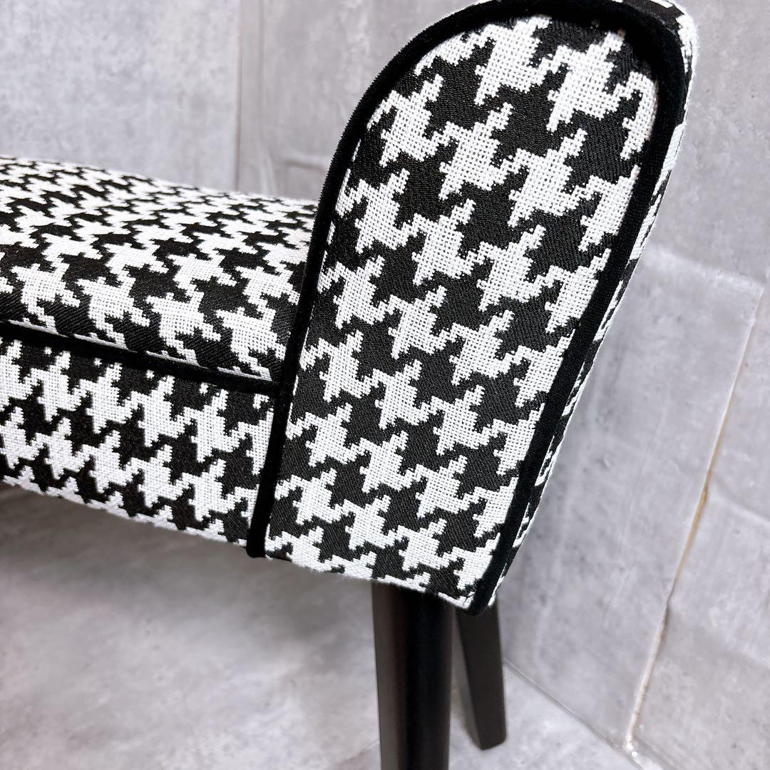 【美品】かわ畑 スツール 千鳥柄 S 66×23×52cm