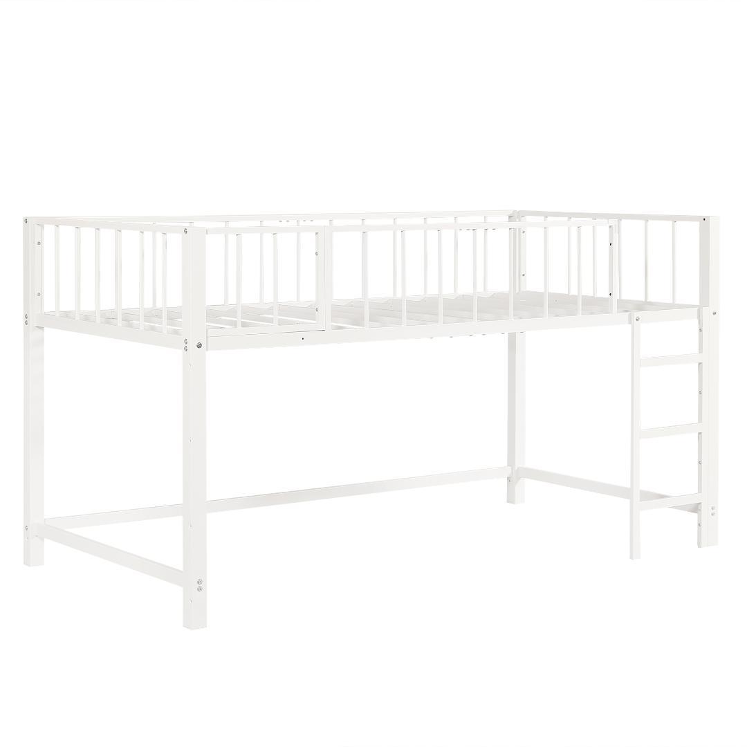 限定価格！シングル・ロフトベッド　高さ110cm　子供部屋に最適　WHITE