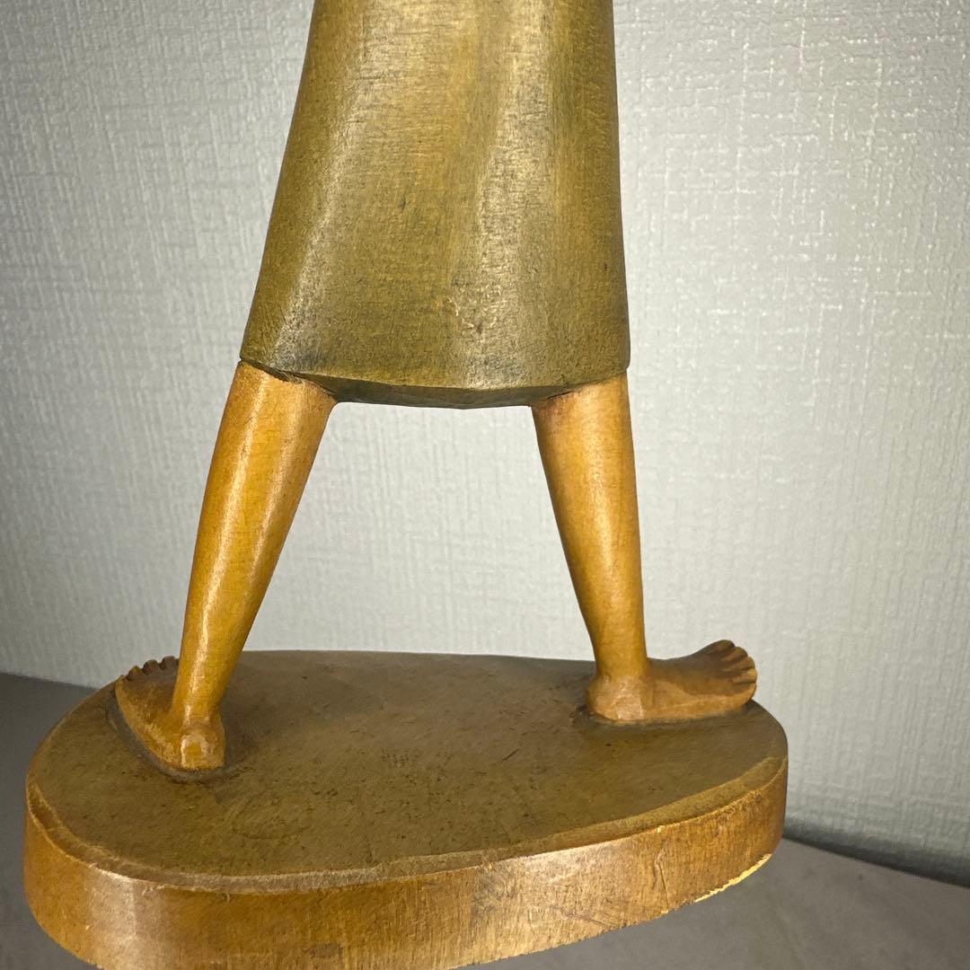 アンリ（ANRI）の木彫り人形「ハッピー・チルドレン」シリーズ約25cm