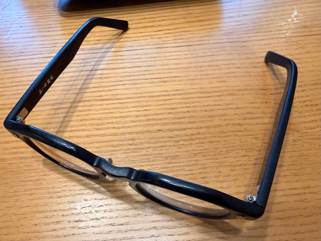 泰八郎謹製 POKER FACE PT-11 BK 黒縁 セルロイド 度無し