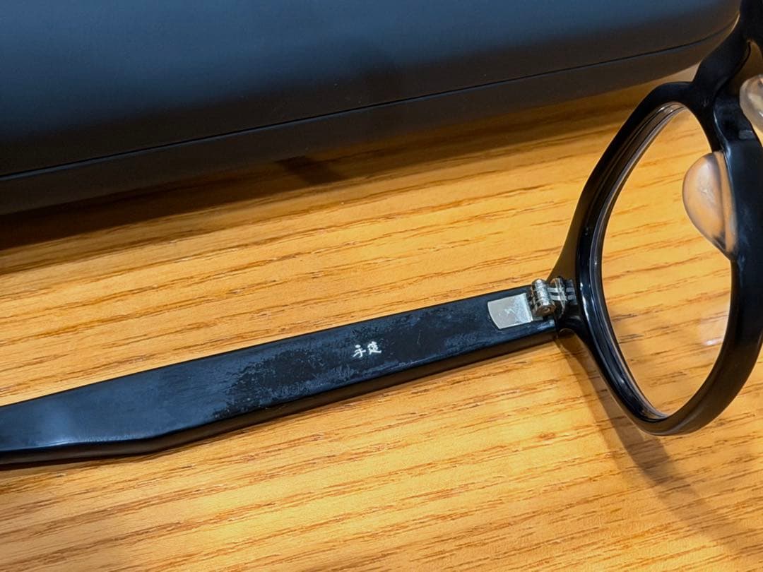 泰八郎謹製 POKER FACE PT-11 BK 黒縁 セルロイド 度無し