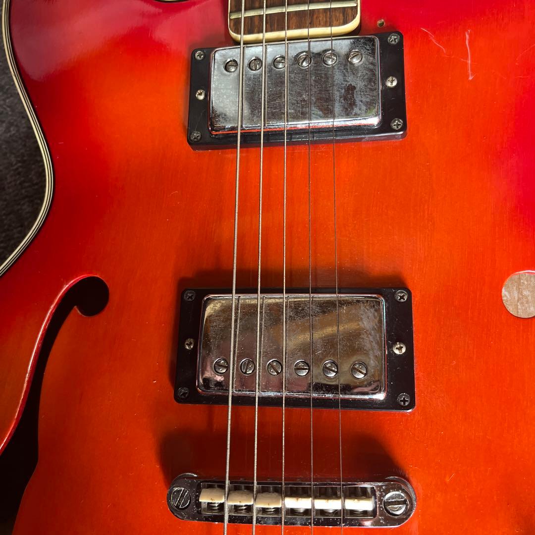 セミアコースティックギター オレンジグラデーション