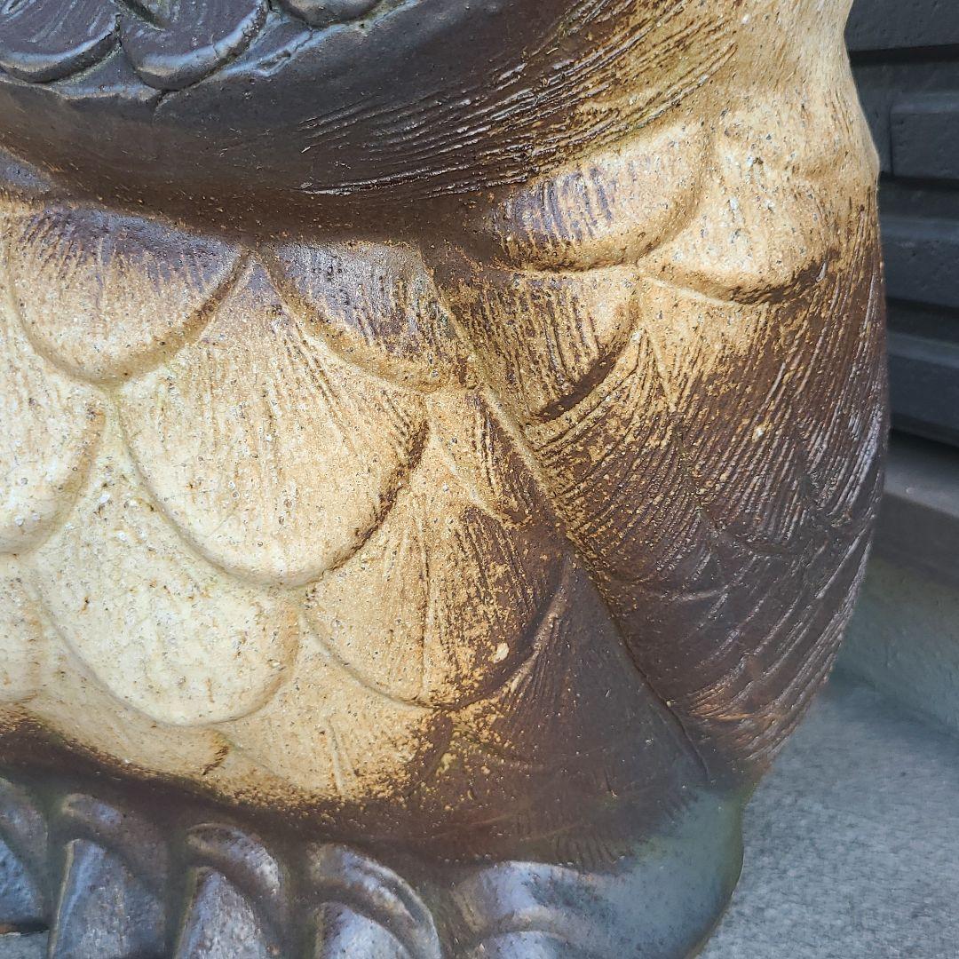 チョー縁起物 信楽焼ふくろう置物 高さ５４cm