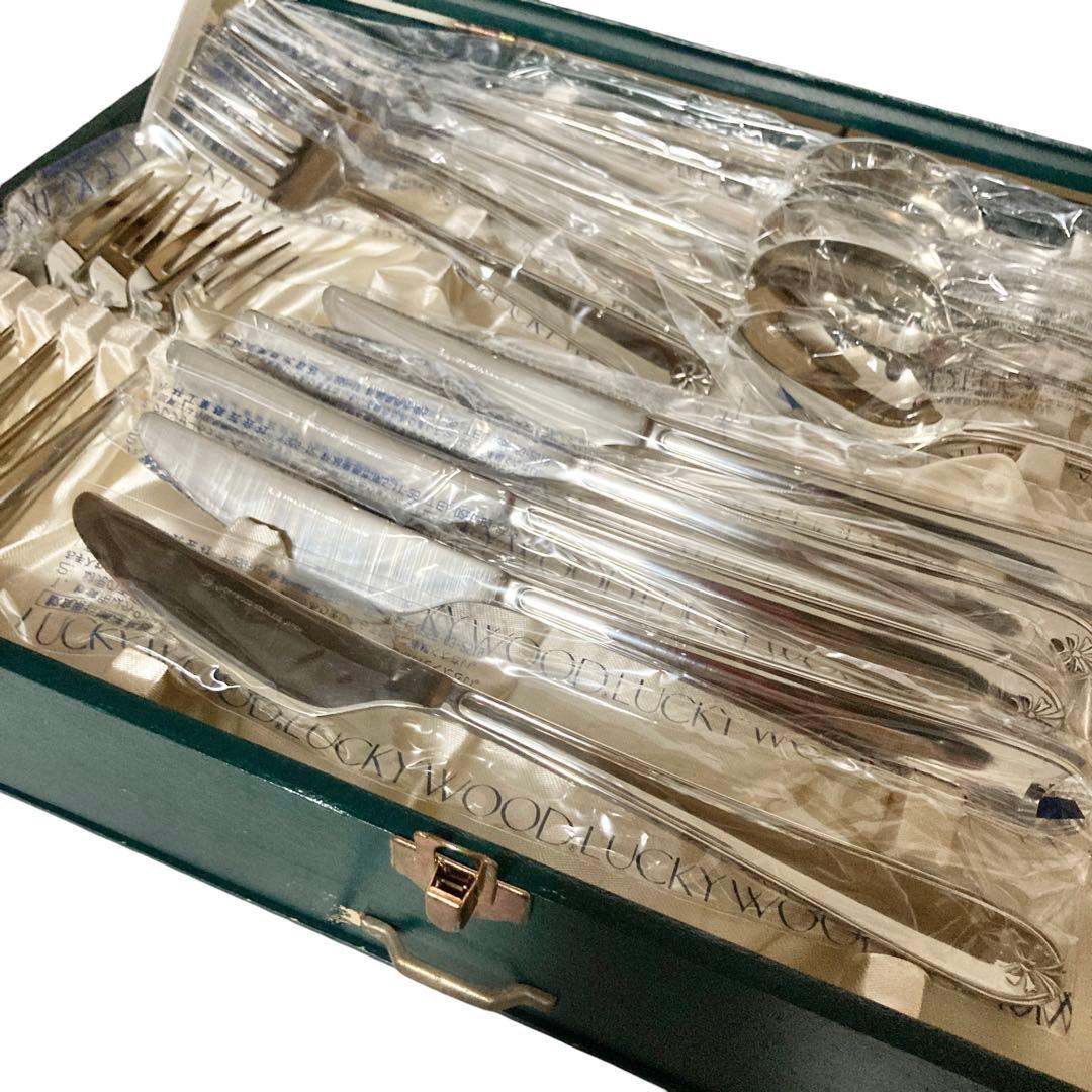 ラッキーウッド　18-10 マリエッタ　40本　カトラリー　フルセット