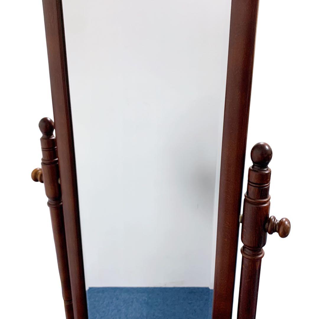 【美品】karimoku カリモク スタンドミラー 150cm ダークブラウン