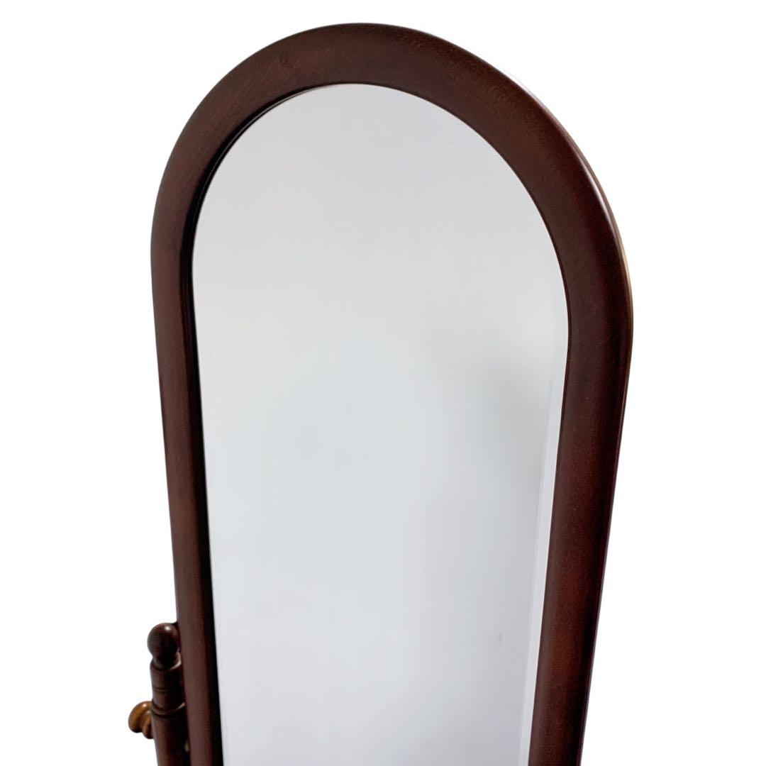 【美品】karimoku カリモク スタンドミラー 150cm ダークブラウン