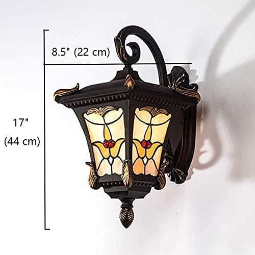 北欧風デザイン ポーチライト　ステンドグラス　玄関照明