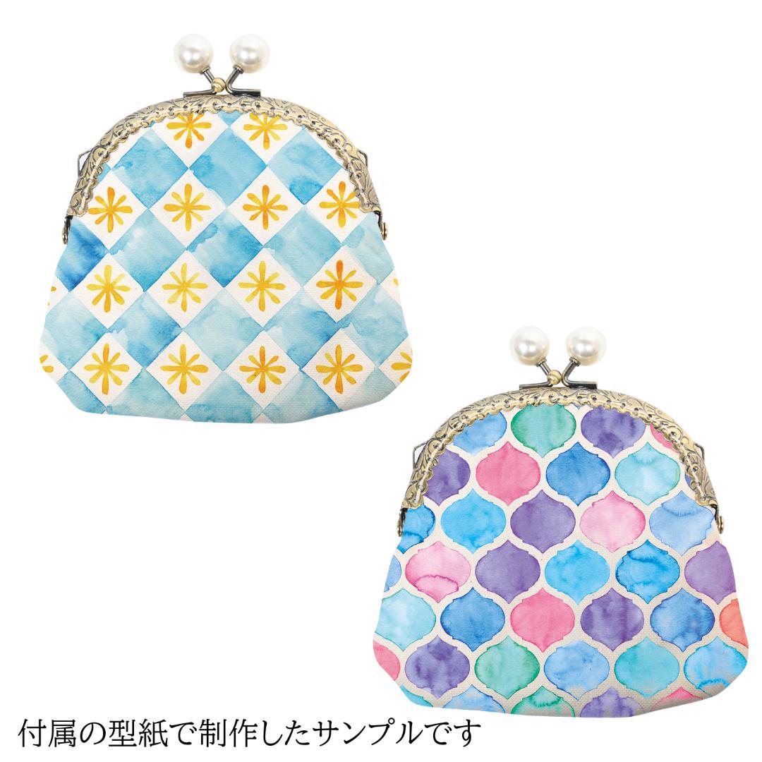 0174 パールがま口 10.5cm 型紙付 60個セット アンティークゴールド