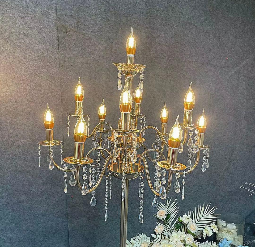 新品ゴールドシャンデリアフロアランプ 11灯