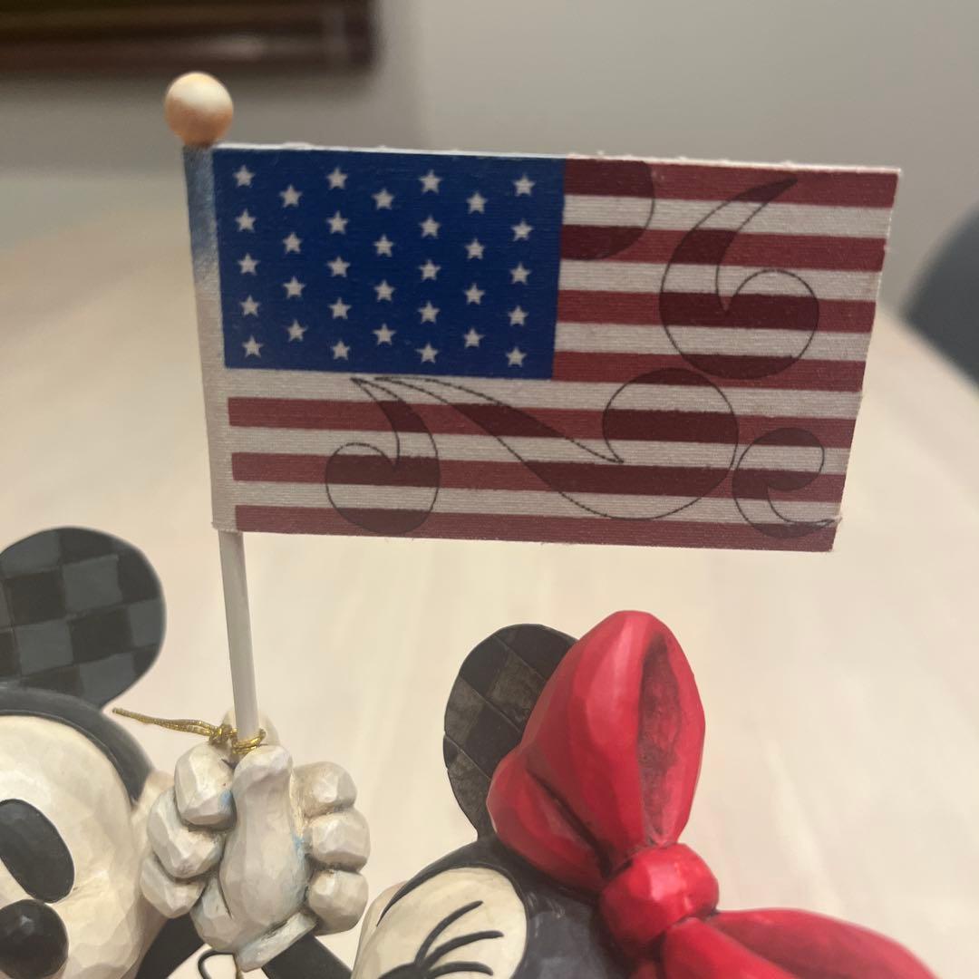 ミッキー ミニー フィギュア アメリカ国旗