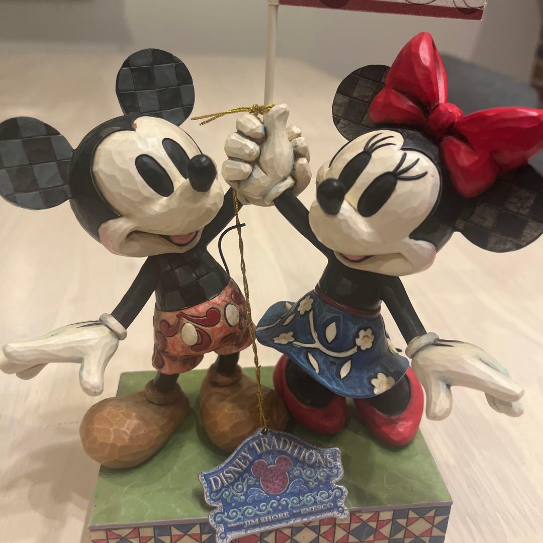 ミッキー ミニー フィギュア アメリカ国旗
