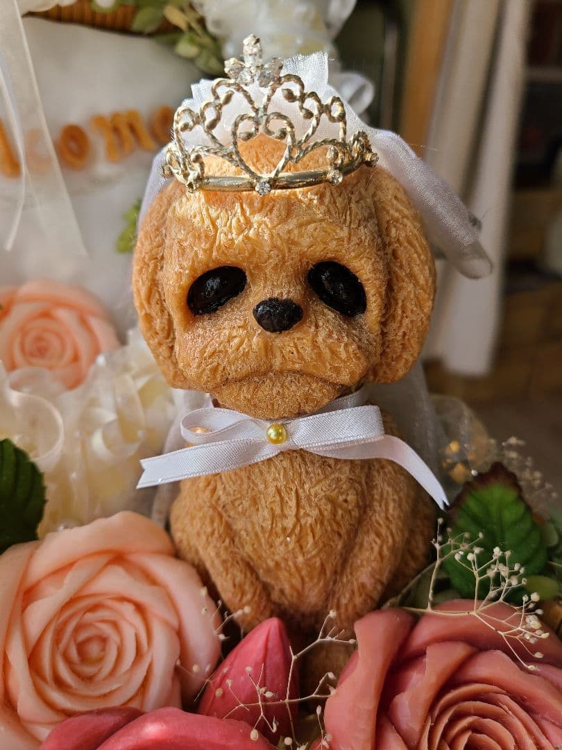 ソープカービング　犬のオブジェ