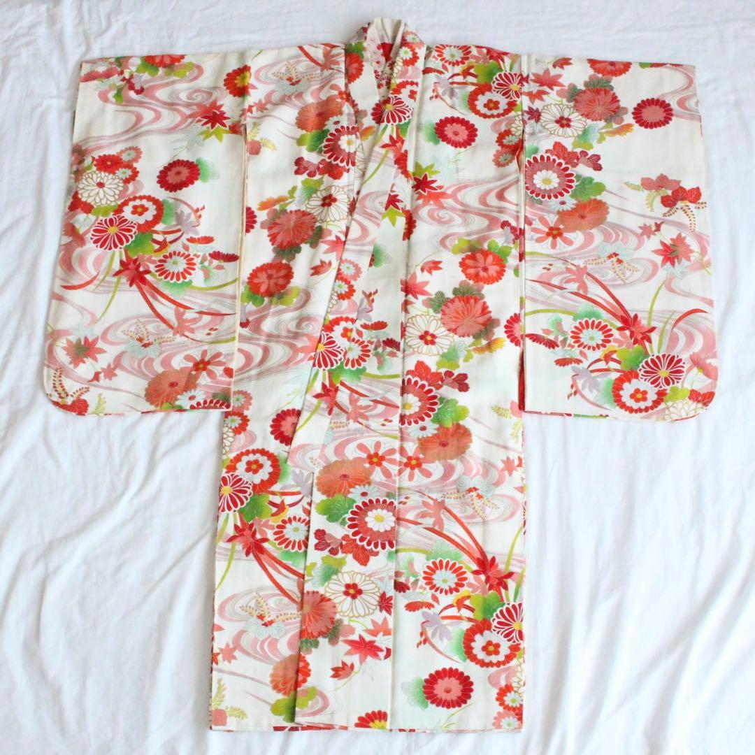 七五三 ひなまつり 5歳 7歳 女の子 子供 アンティーク 着物 帯 セット