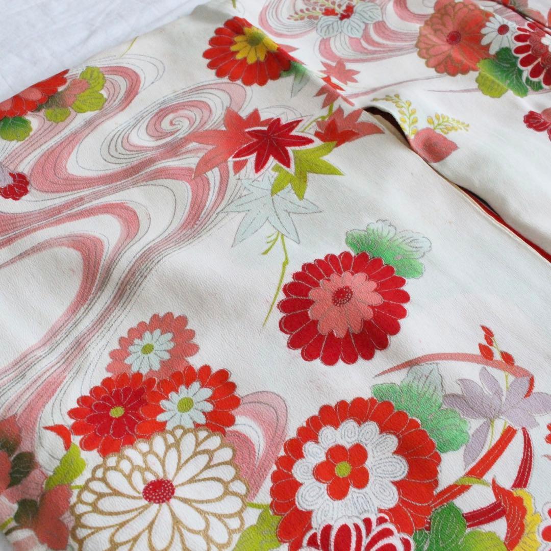 七五三 ひなまつり 5歳 7歳 女の子 子供 アンティーク 着物 帯 セット