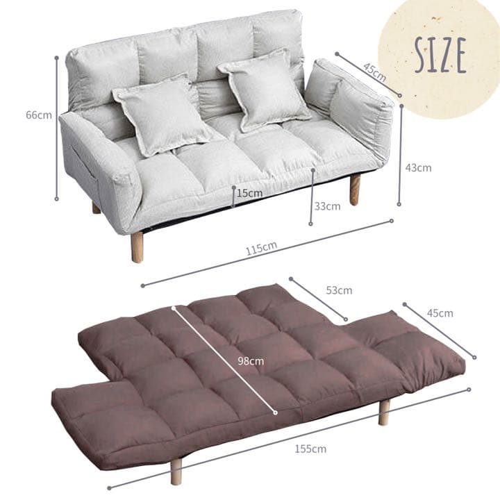 【新品】マルチソファ ソファベッド リクライニング プレゼント ソファ ベッド