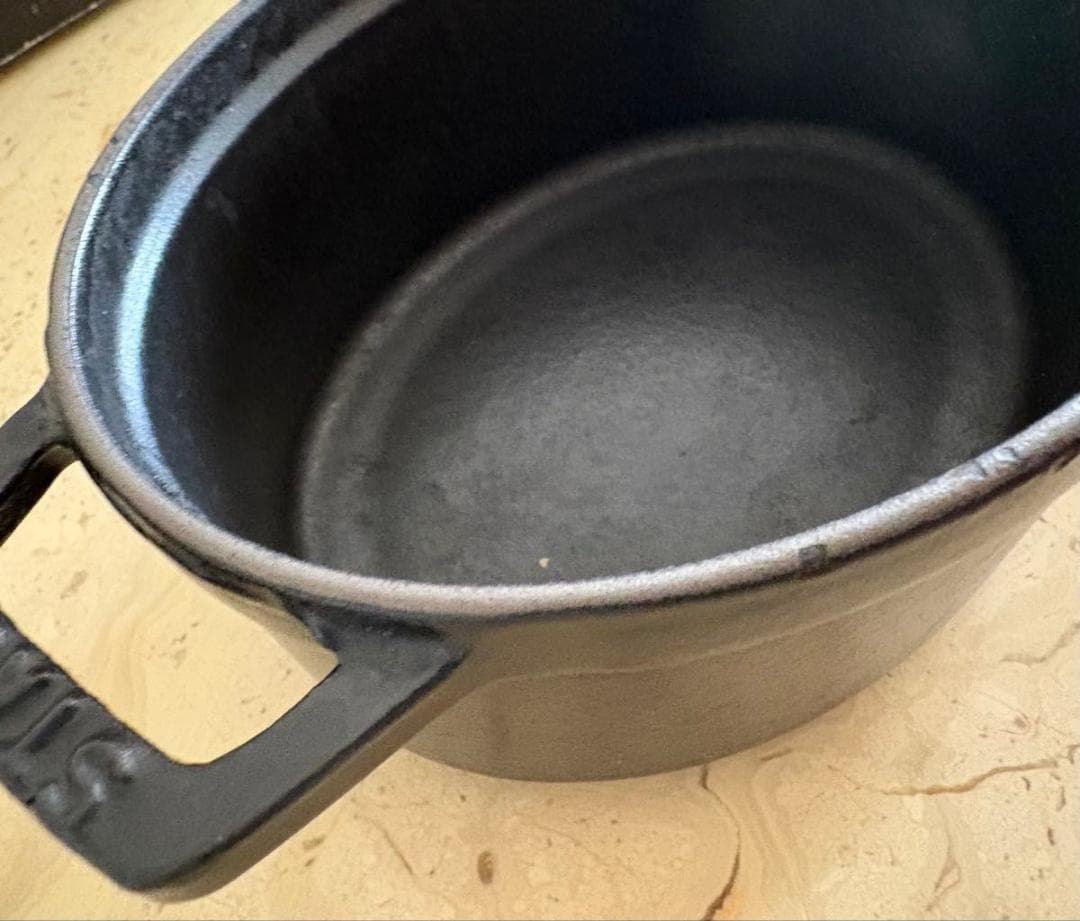 レア◆STAUB ストウブ ココット オーバル 黒 15cm ブラック ピコ