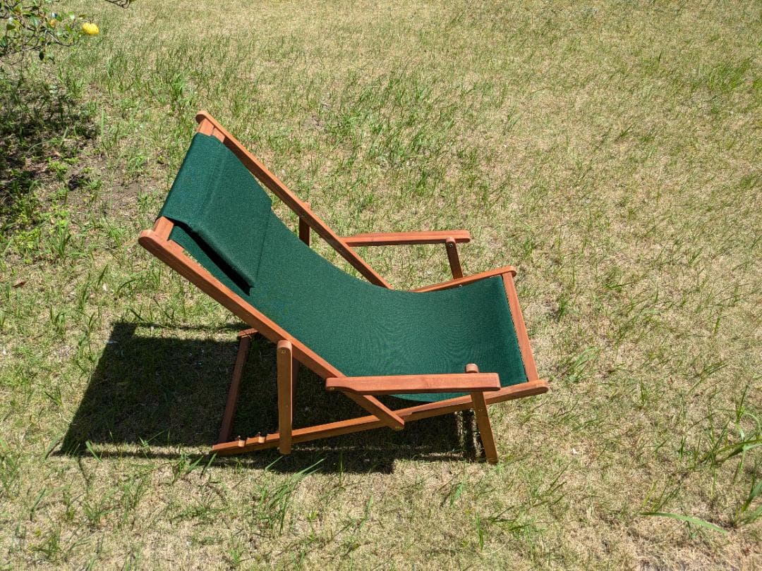 完成品ウッドデッキチェアアカシア木材3段階リクライニングシート折り畳チェア