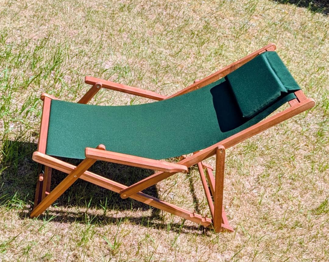 完成品ウッドデッキチェアアカシア木材3段階リクライニングシート折り畳チェア