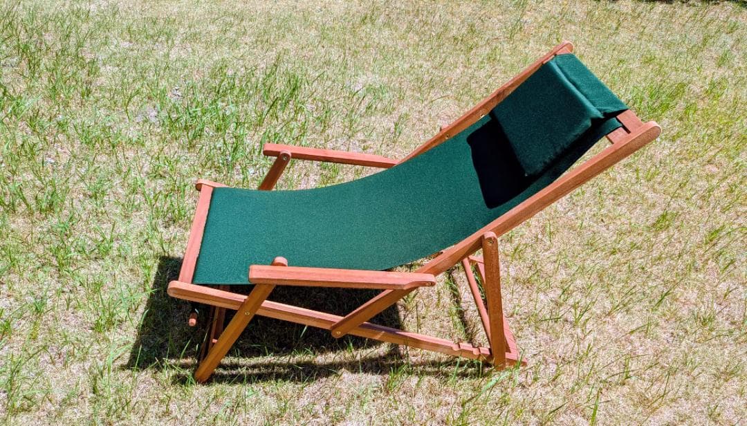 完成品ウッドデッキチェアアカシア木材3段階リクライニングシート折り畳チェア