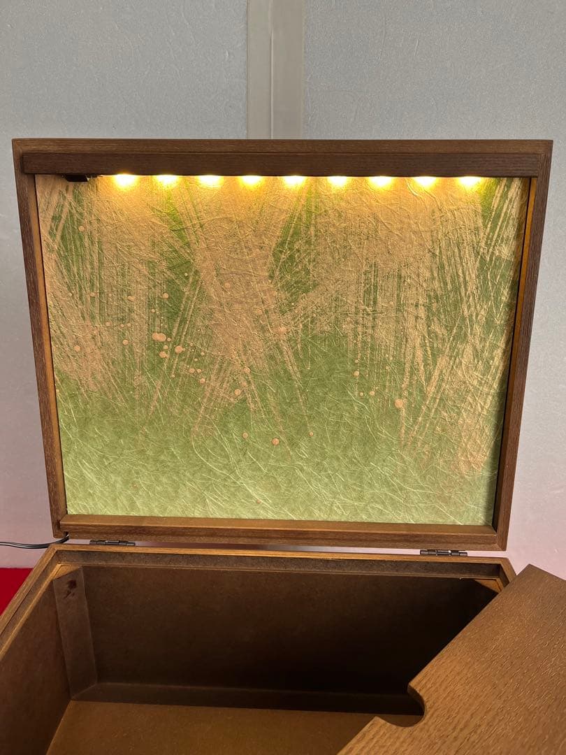 伊達政宗公　収納型飾り台LED屏風　政宗公ハンカチ付