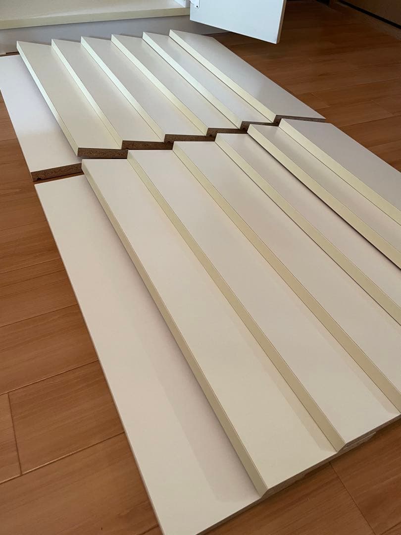 dinos ディノス　効率収納できる段違い棚シェルフ　ミラー扉　本棚