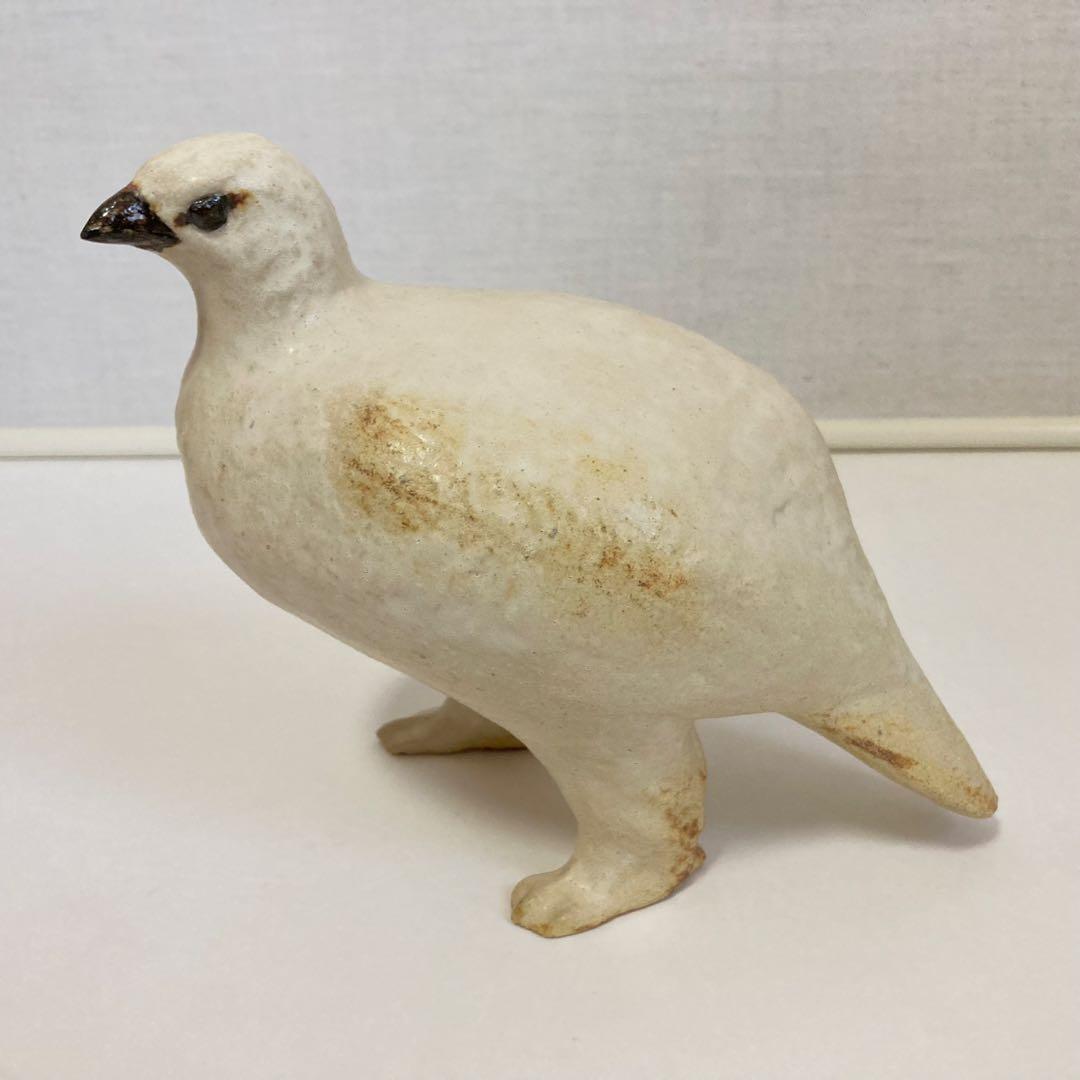 九谷焼 中村梅山 「雷鳥」 陶器 置物 オブジェ 共箱 木箱入り 和風 レトロ