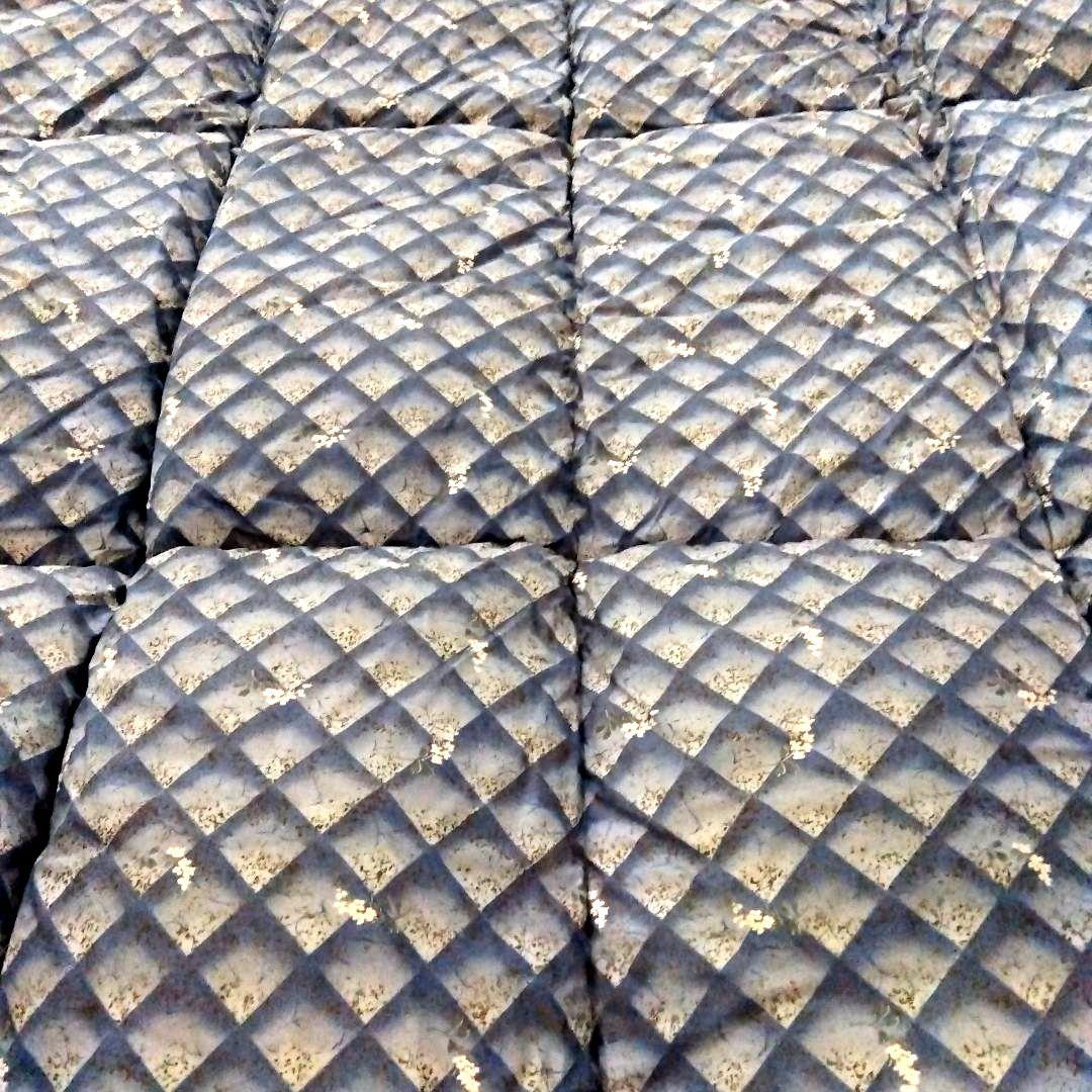 羽毛掛け布団 シングル 花柄 ブルー系 日本製