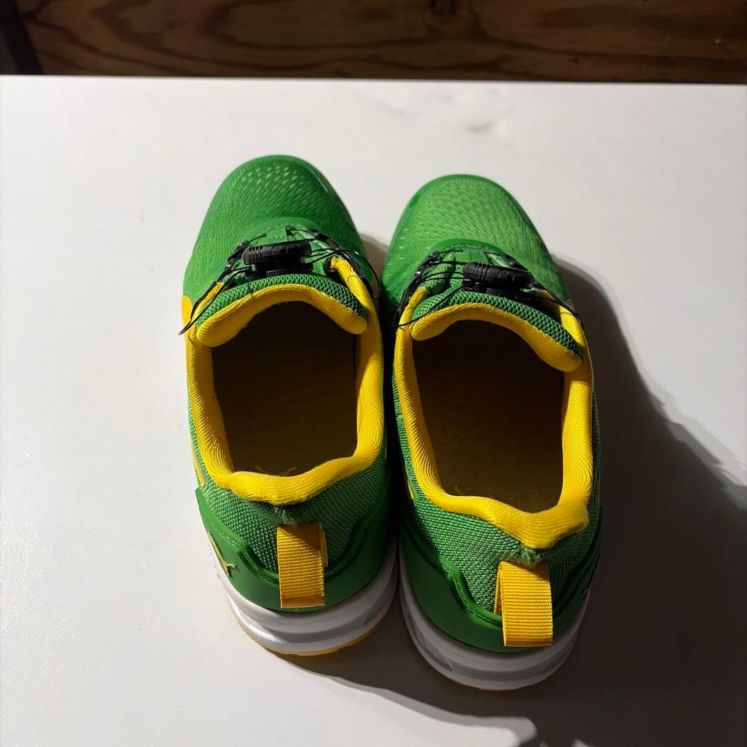PUMA 安全靴 25.5cm グリーン/イエロー