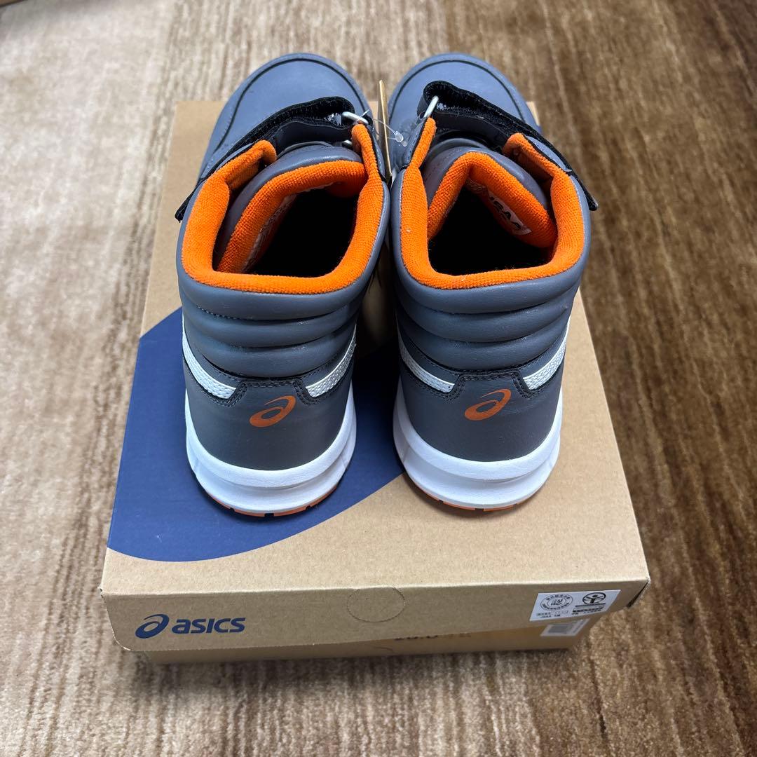 asics ハイカット安全靴 グレー/オレンジ