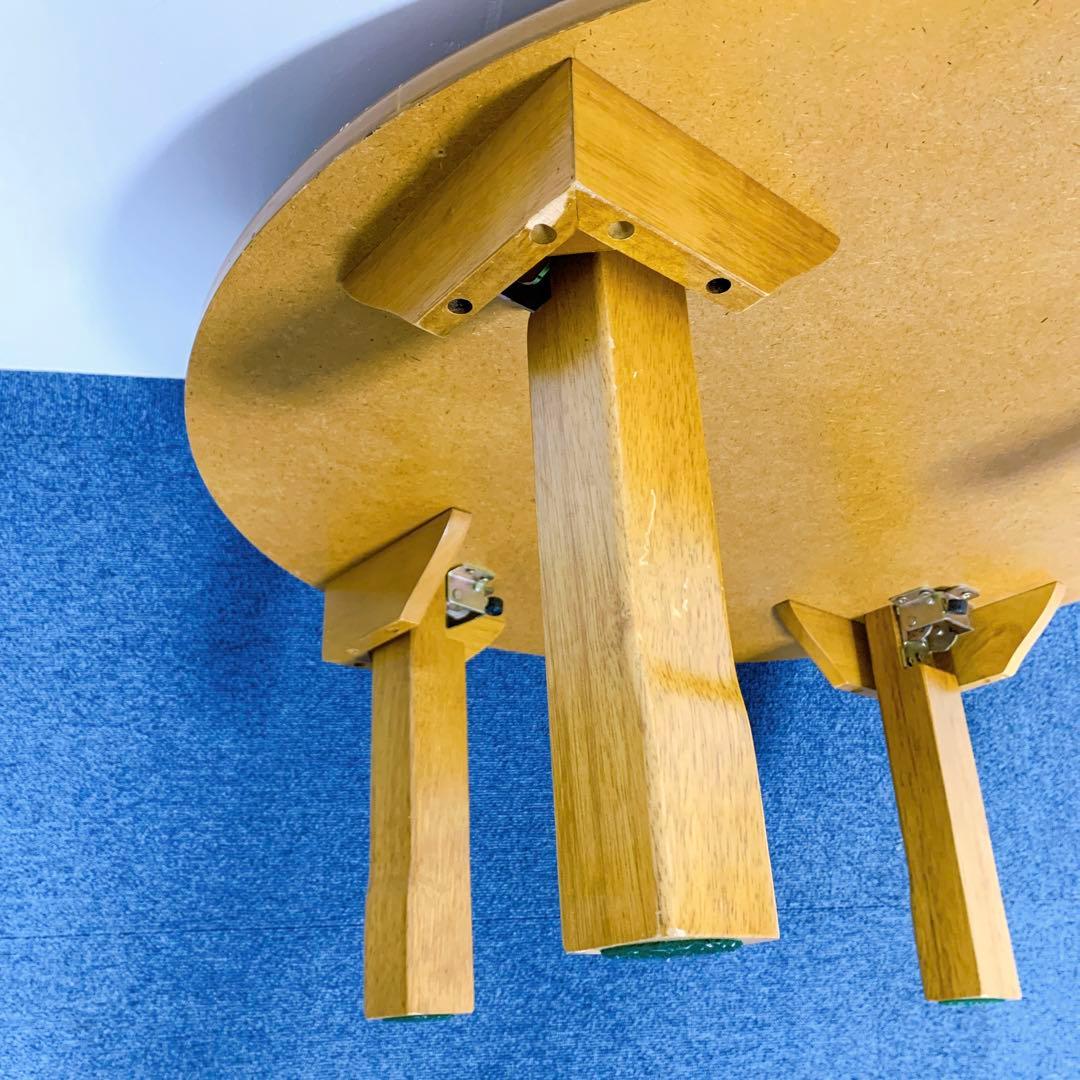 昭和レトロ　和家具　折りたたみ式ヴィンテージ丸ちゃぶ台　円卓　丸座卓　丸テーブル