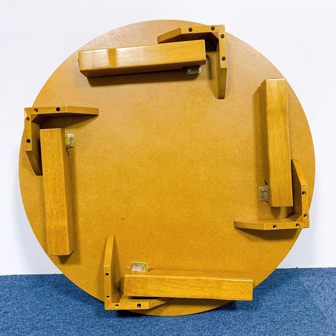 昭和レトロ　和家具　折りたたみ式ヴィンテージ丸ちゃぶ台　円卓　丸座卓　丸テーブル