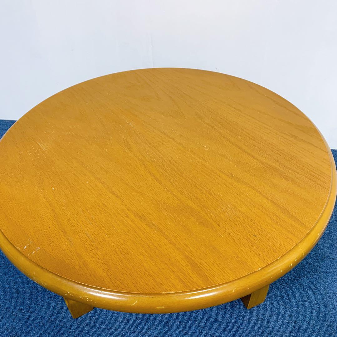 昭和レトロ　和家具　折りたたみ式ヴィンテージ丸ちゃぶ台　円卓　丸座卓　丸テーブル