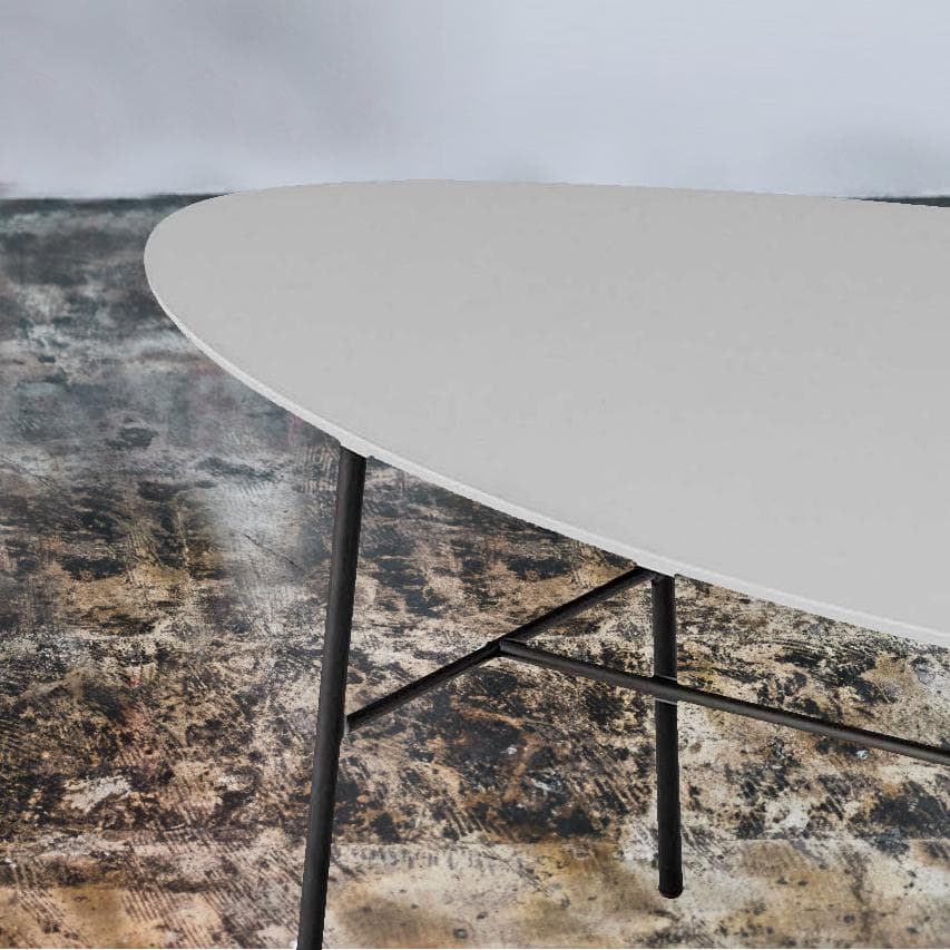 ★アーバンモダン★ オーバルテーブル スチール脚 リビング コーヒー ソファー