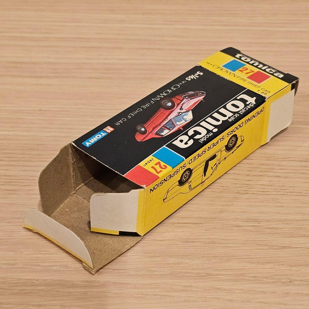 【トミカ】No.27 トヨタ ニュー クラウン ファイアチーフカー シール未貼付