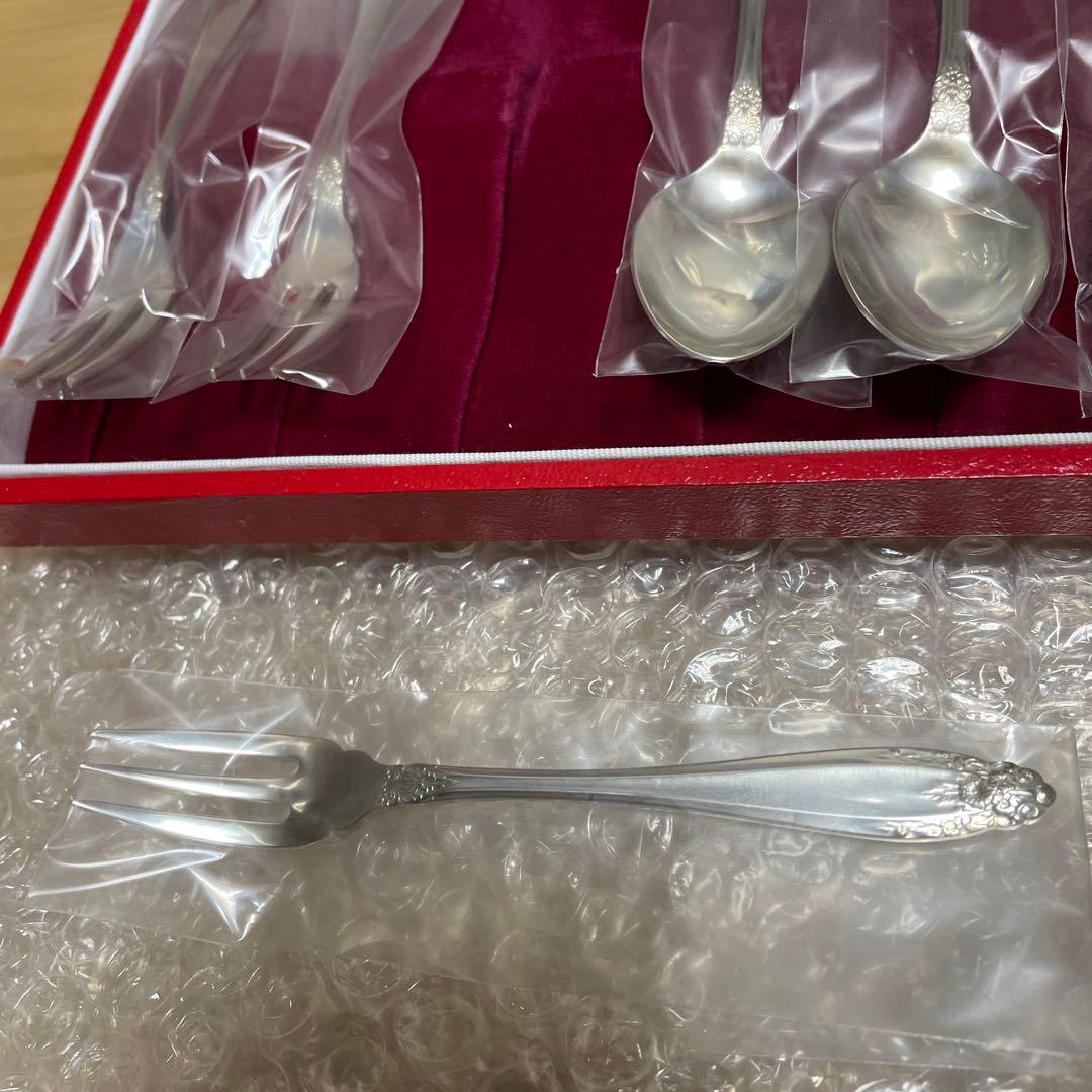 上田銀器工芸　銀製　スプーン3本・フォーク3本 計6本セット　新品