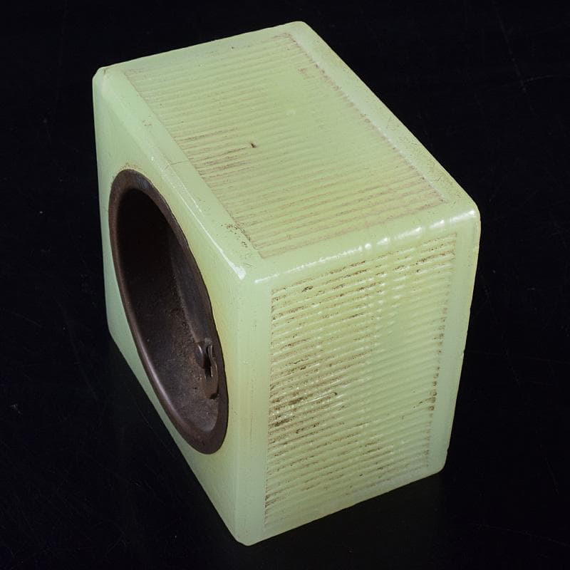 アンティーク 精工舎 ウランガラス 手巻き置時計 ジャンク品 V R7735