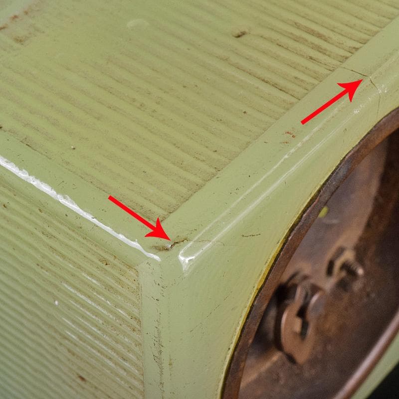 アンティーク 精工舎 ウランガラス 手巻き置時計 ジャンク品 V R7735