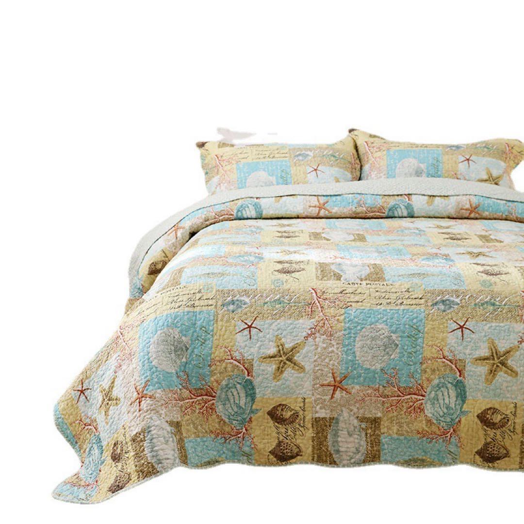 キルトベッドカバー3点セット綿マルチカバー キルティング 285