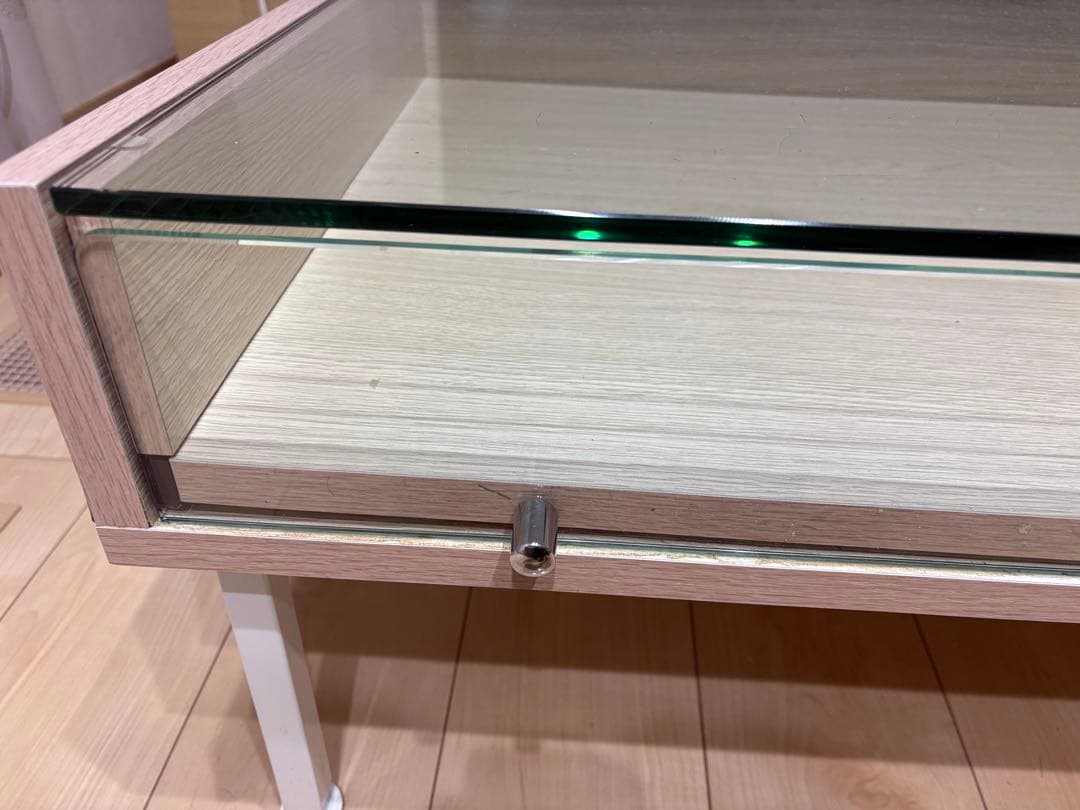 ガラス天板引き出し付きセンターテーブル