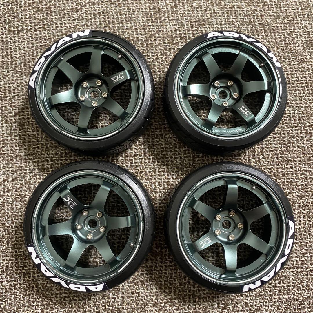 DC製　アルミホイール　ラジコン　タイヤ　ホイール　1/10 ドリラジ　te37