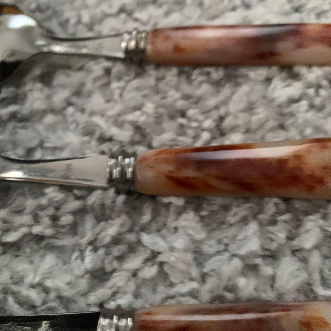 未使用　マーシャン　レトロ　マーブル　カトラリーセット　24本セット