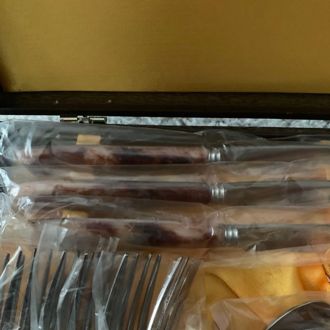 未使用　マーシャン　レトロ　マーブル　カトラリーセット　24本セット