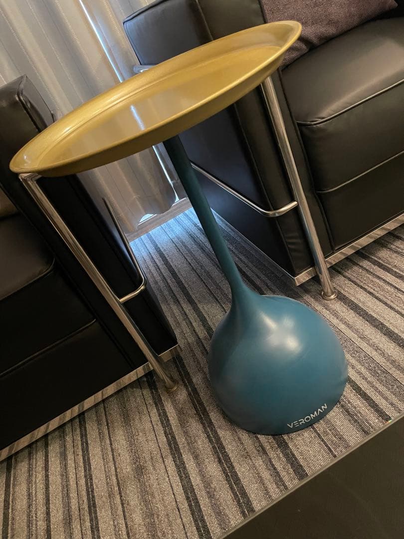 デザイナーズサイドテーブルブルーゴールド