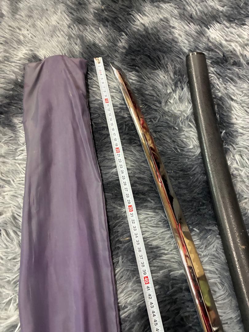 G0）居合刀 模造刀 日本刀 太刀 鉄鍔 黒鞘 - メルカリ