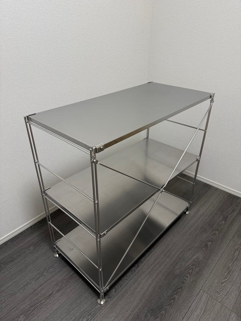 MUJI 無印良品 ステンレスユニットシェルフ ワイド 小 幅86cm
